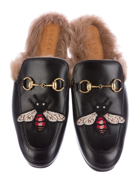 mens gucci slippers with fur|Gucci princetown slipper fur.